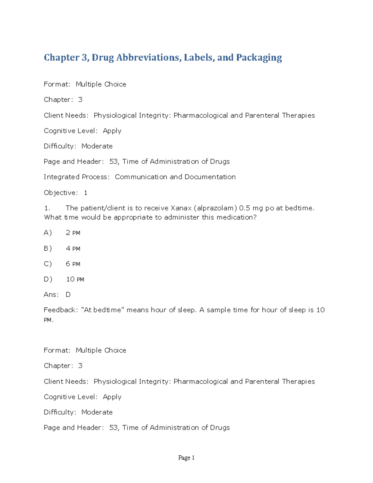 TB Chapter 03 - this will assist with learning - Chapter 3, Drug ...