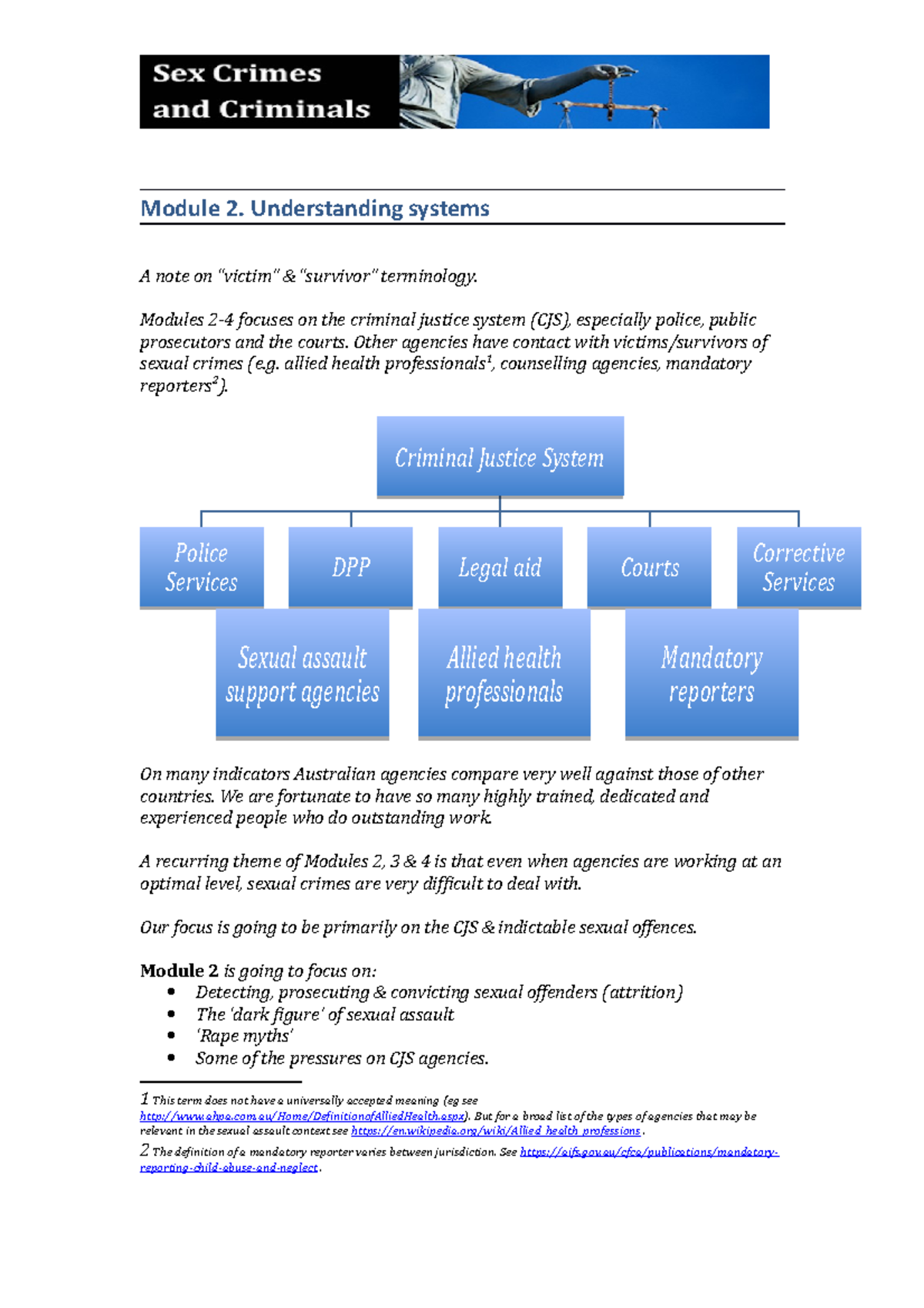 Module 2 Overheads - Lecture notes 2 - Module 2. Understanding systems ...