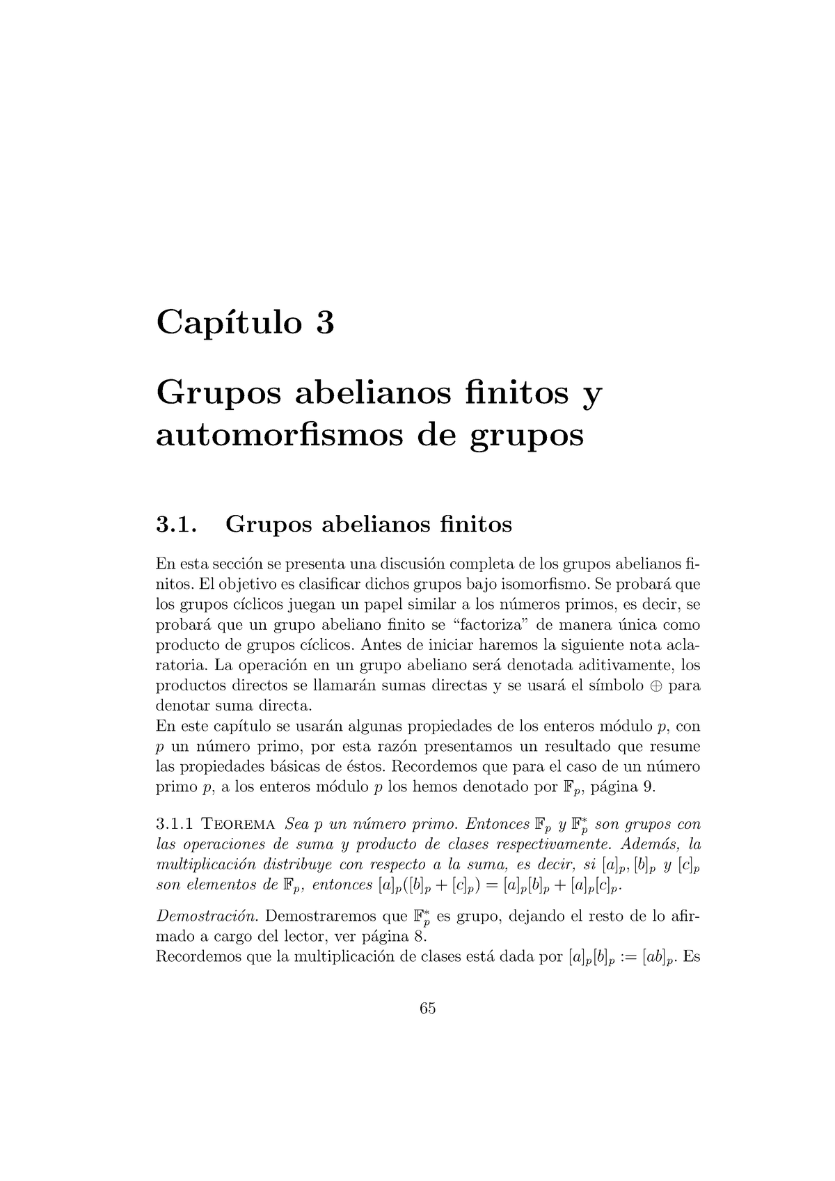 Grupos Abelianos Finitos - Grupos Abelianos Finitos En Esta Secci ́on ...