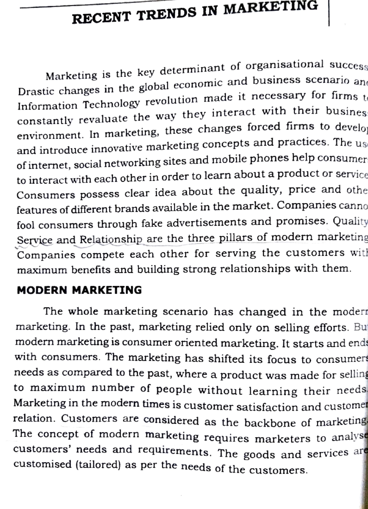 Recent Trends In Marketing Marketing Management StuDocu