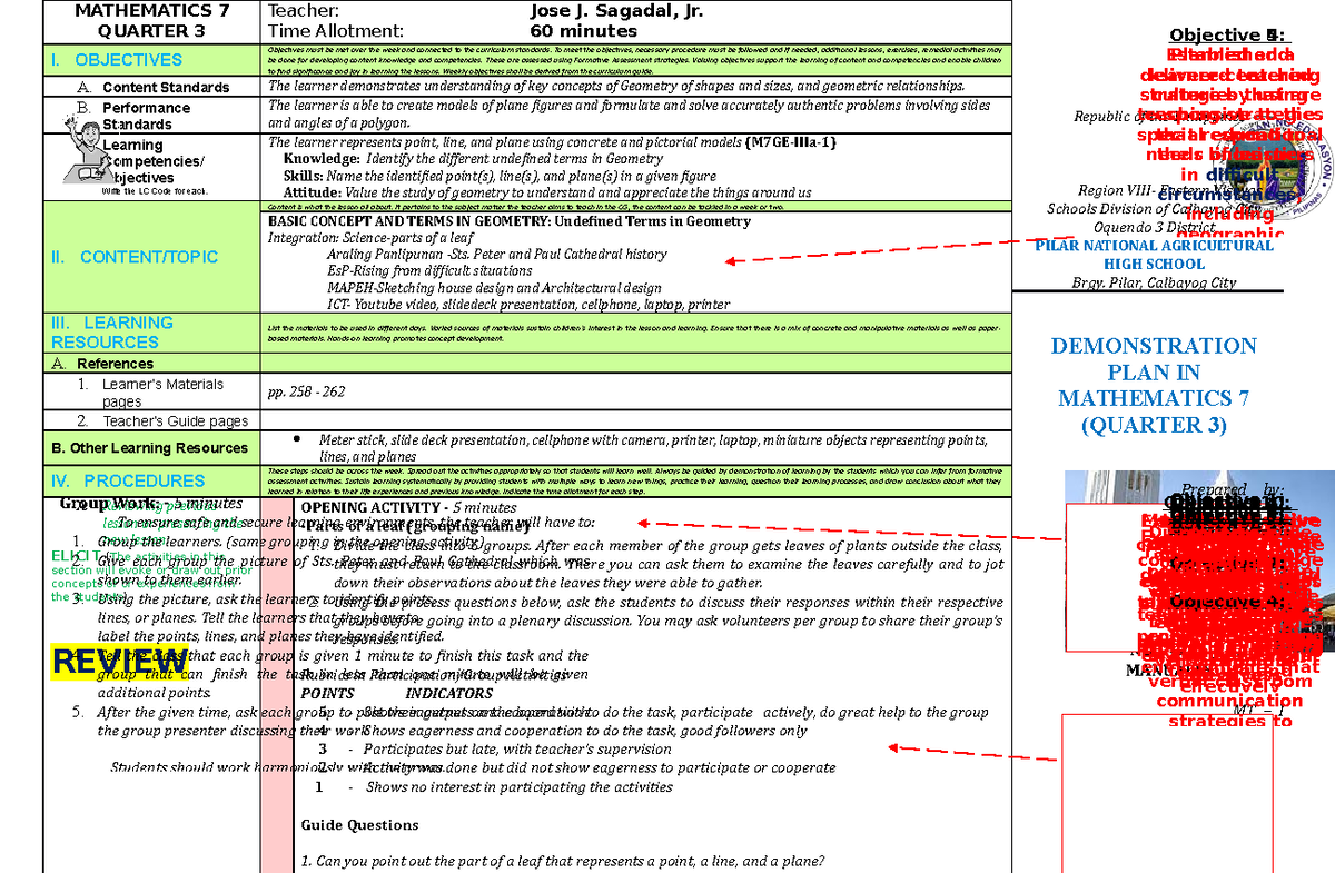 5e Lesson Plan Sample Pdf Filipino