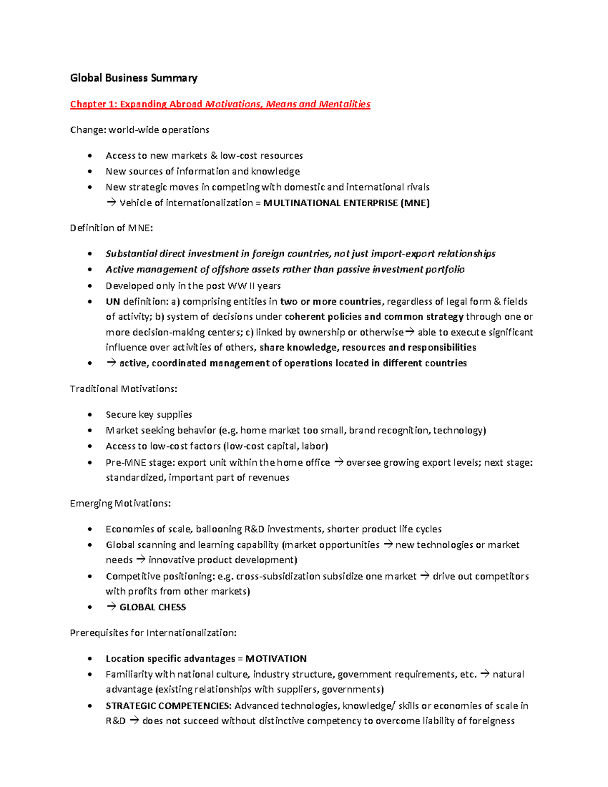 Summary Transnational Management Christopher A Bartlett Paul W Beamish Global Business Summary Studeersnel