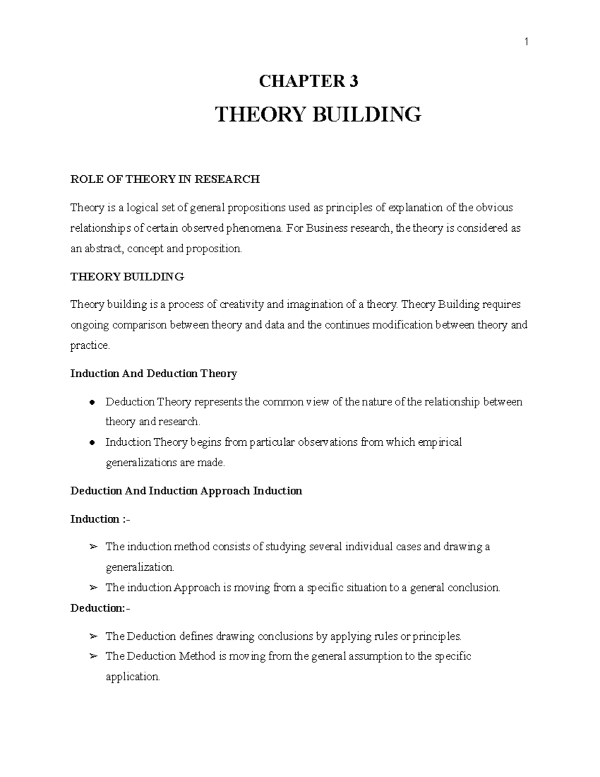BRM BBA Chapter 3-1 - CHAPTER 3 THEORY BUILDING ROLE OF THEORY IN ...