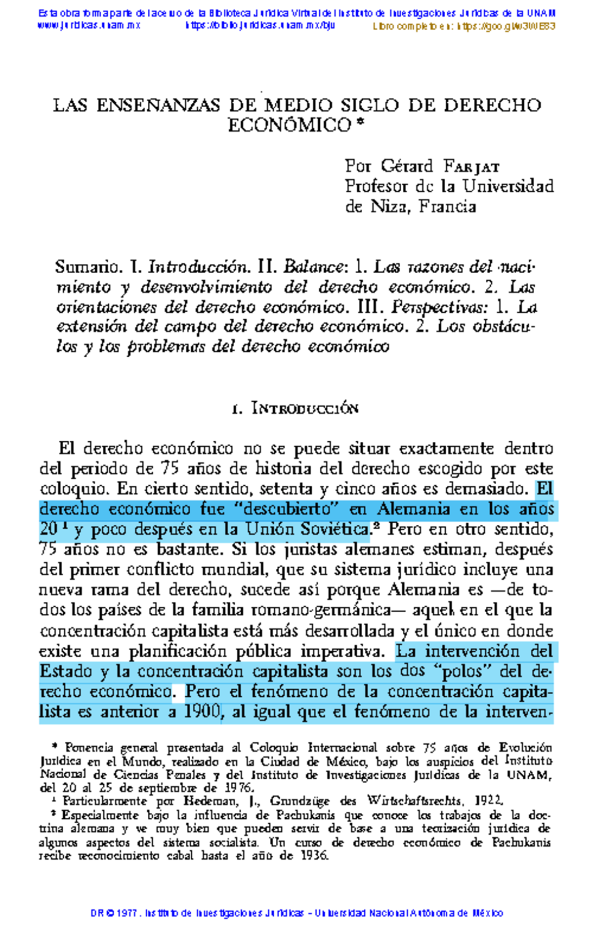 Gerard Farjart - Las enseñanzas de medio siglo de derecho económico ...