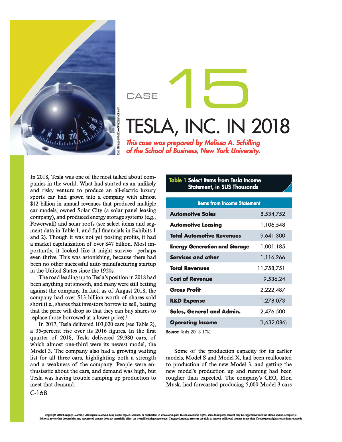 tesla inc case study solution