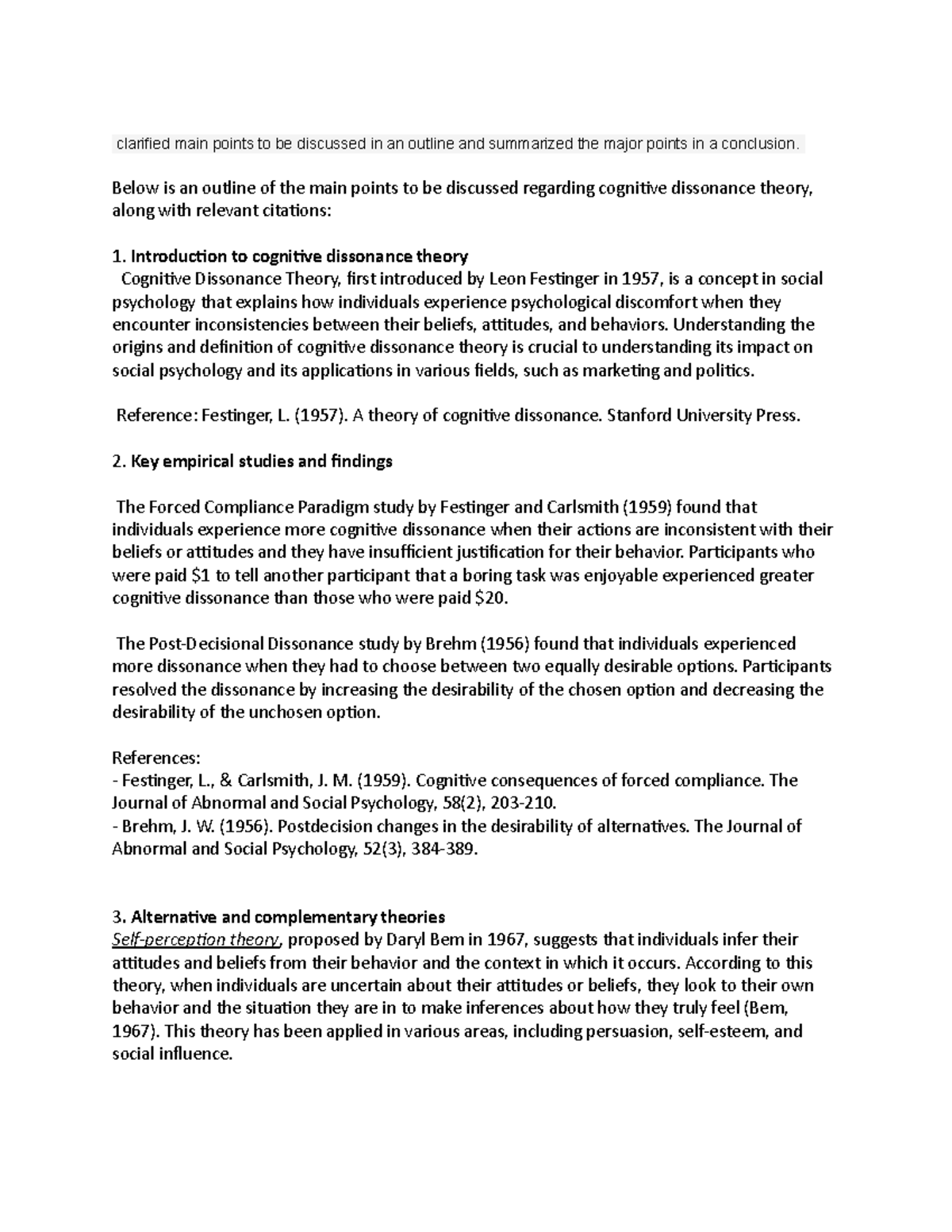 7 Below is an outline of the main points to be discussed regarding