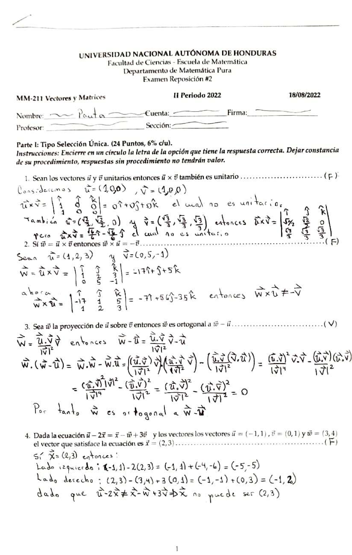 Reposicion Examen 2vectores Matrices Iipac 2022 1 Compressed Universidad Nacional AutÓnoma 8814