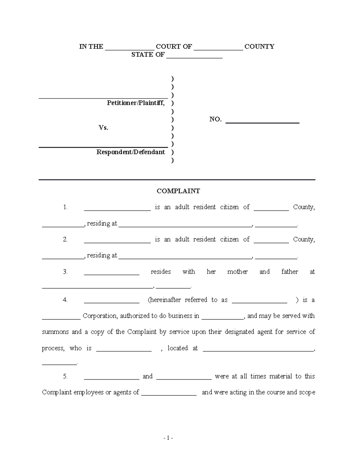 Pi Complaint - Negligence And How To Win A Caes - In The 