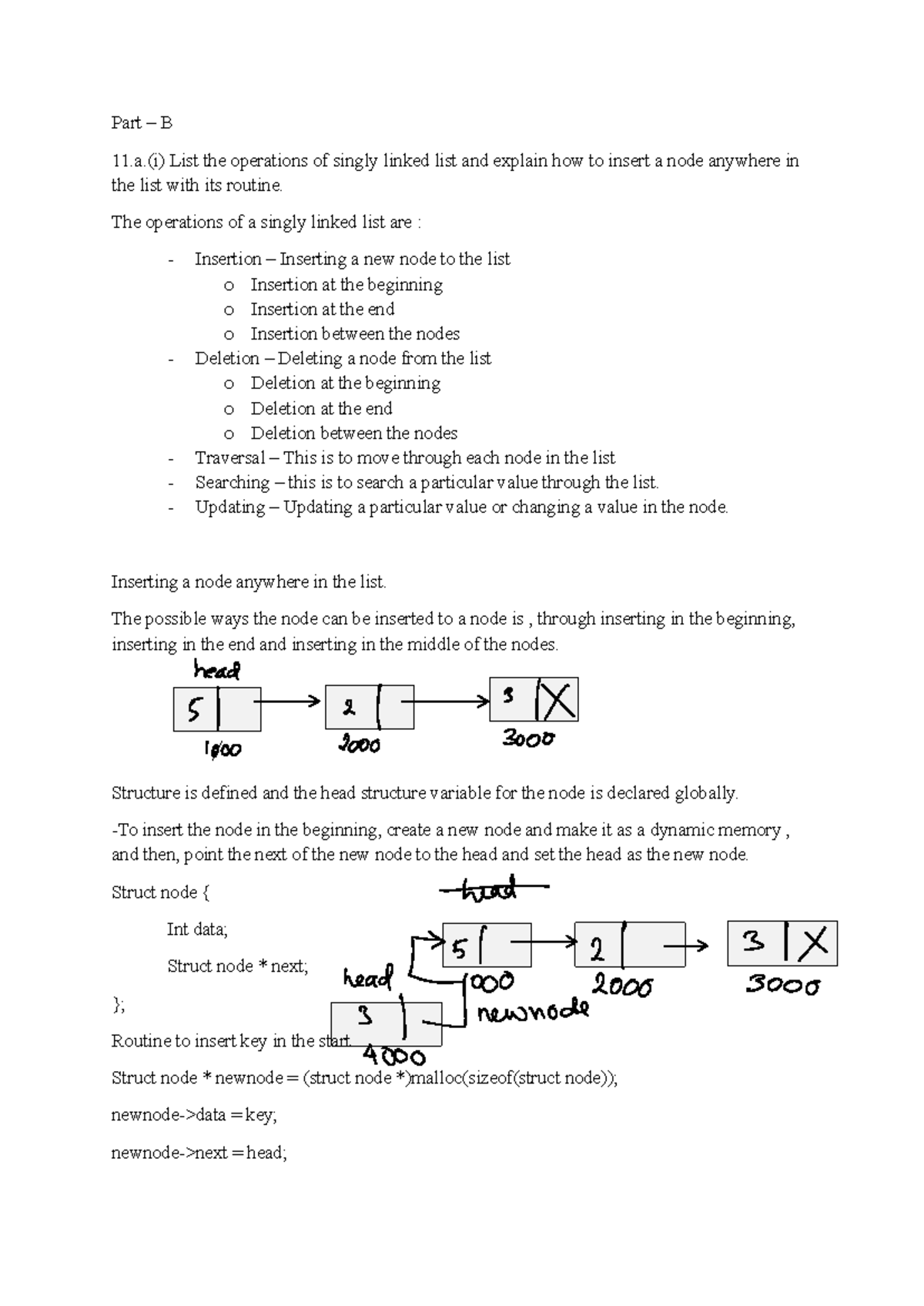 Answer Key 4DS - Data structures - Part – B 11 .a.(i) List the ...