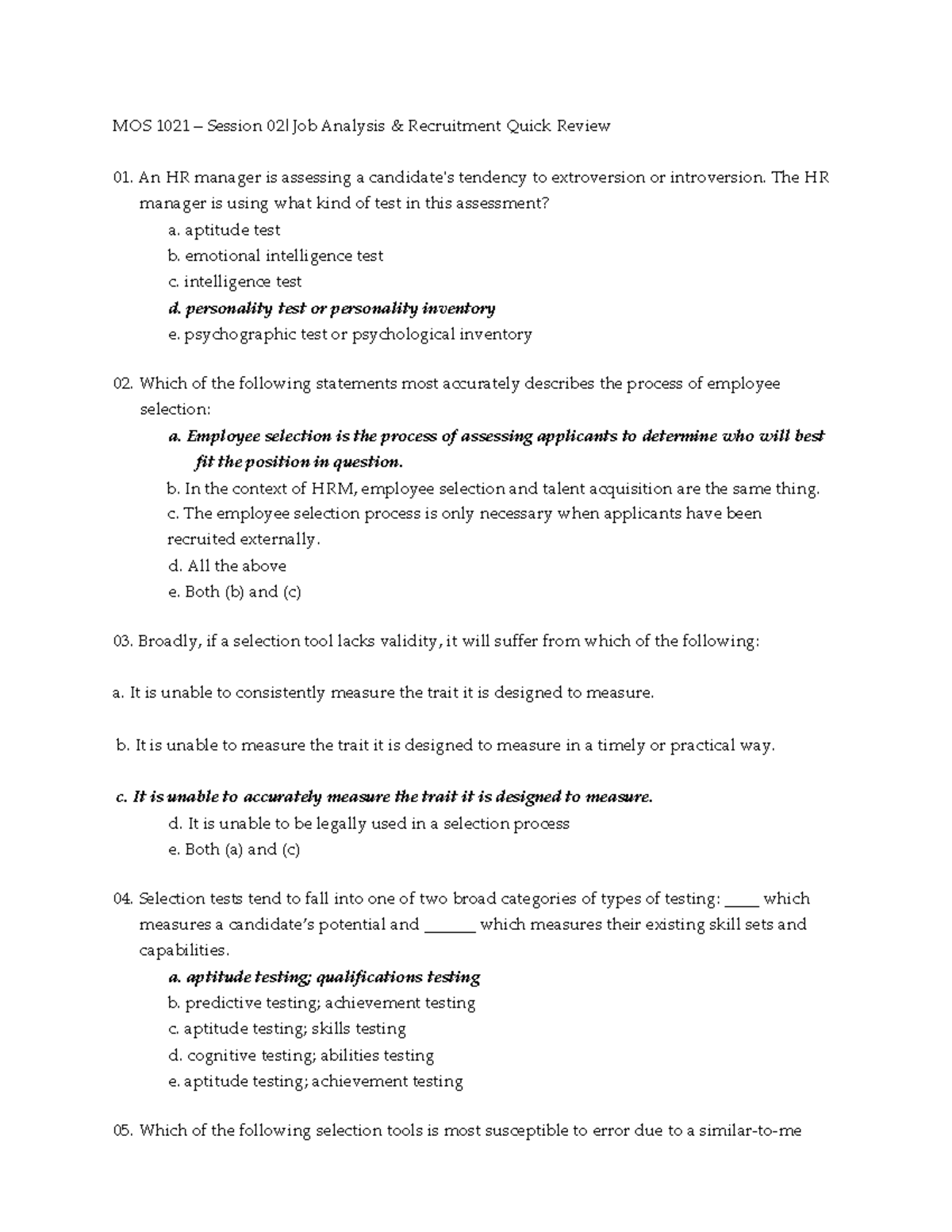 MOS+1021+Session+03+-+Quick+Review+Questions - MOS 1021 – Session 02 ...