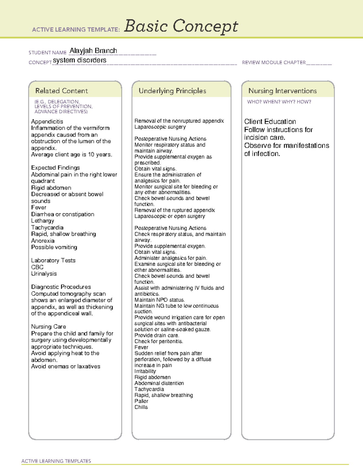 Basic concept restricted (4) ati - NURS 140 - ACTIVE LEARNING TEMPLATES ...