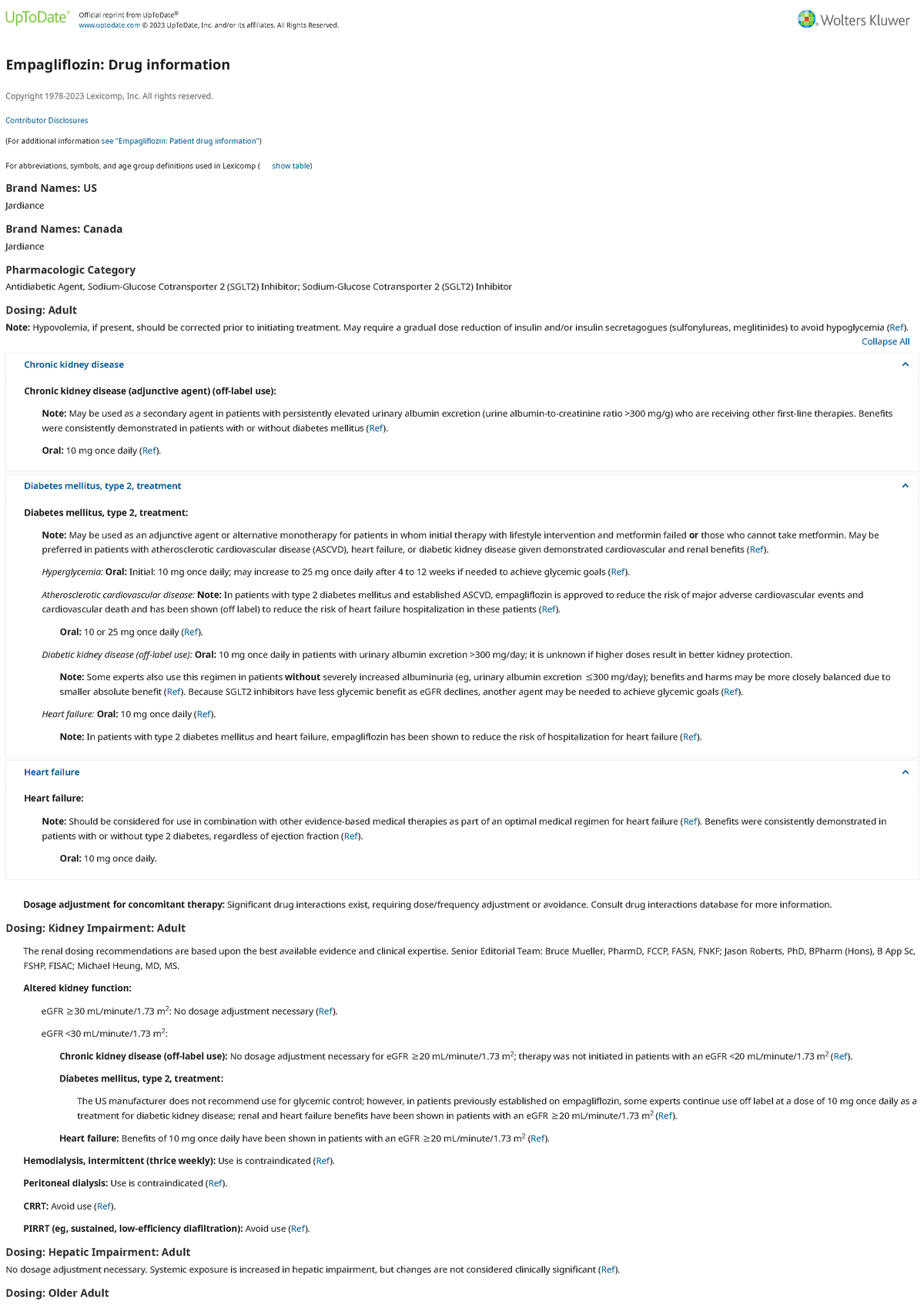 Empagliflozin Drug information - Up To Date - Empagliflozin: Drug ...