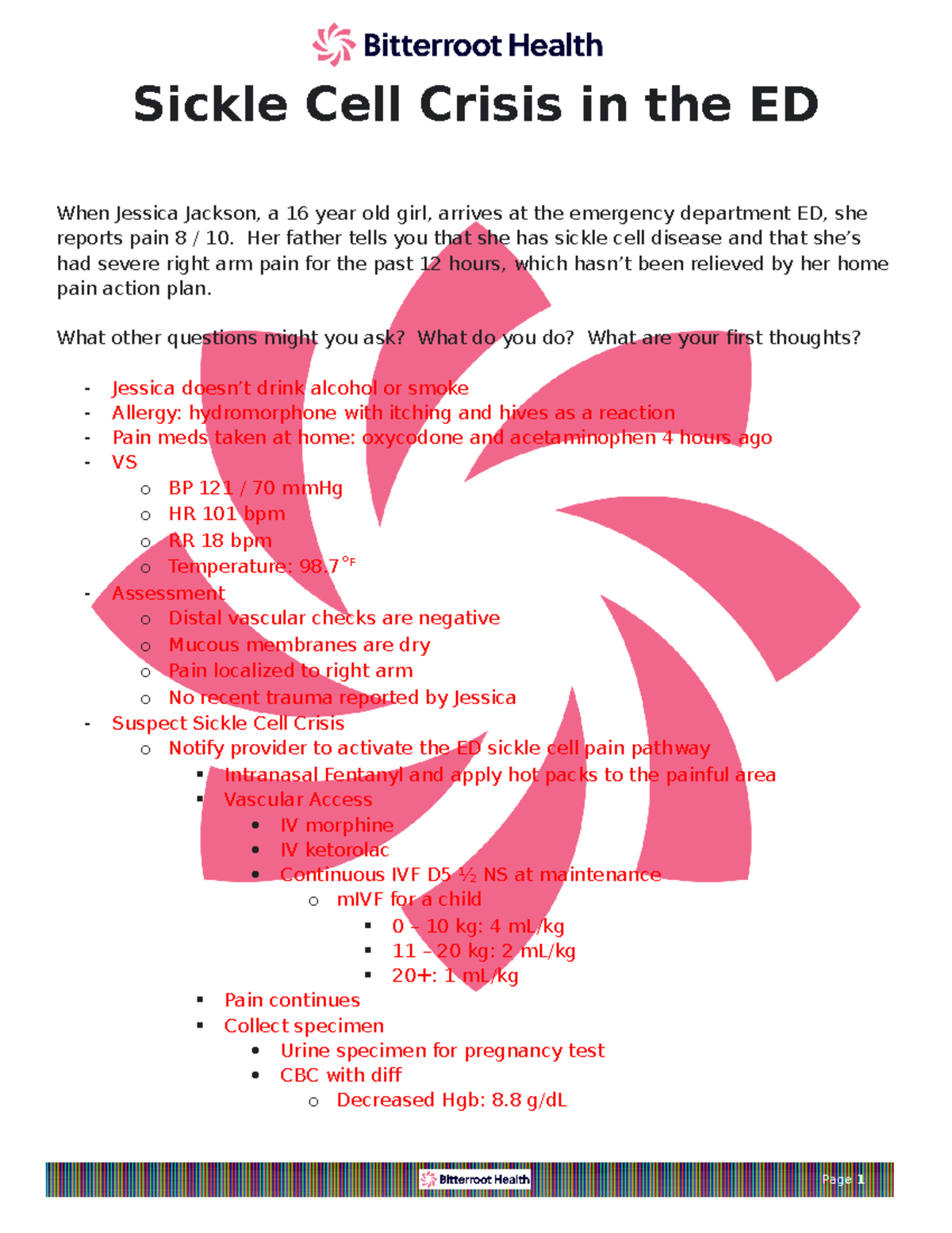 Sickle Cell Crisis in the ED: Assessment Treatment and Management - Studocu