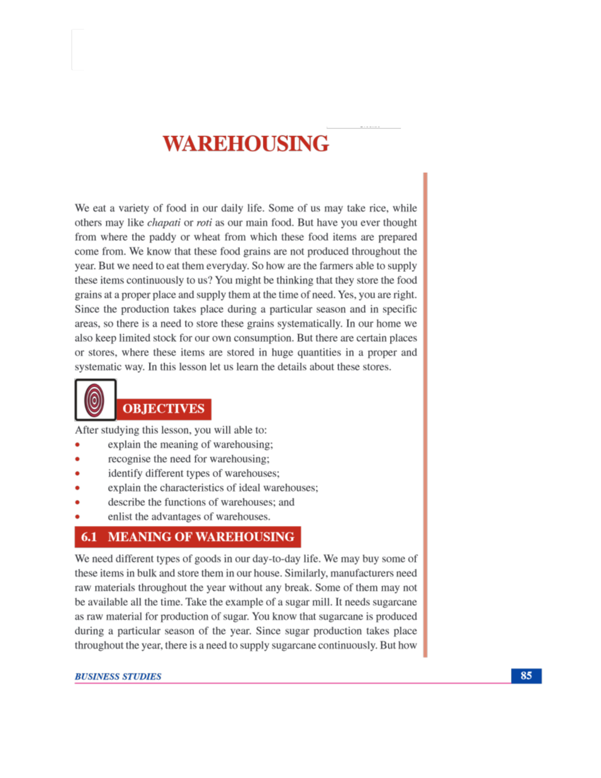 Business Studies : Warehousing - Business Management - Studocu