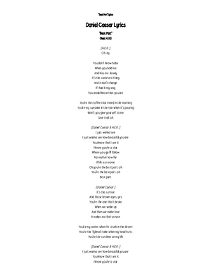 best part in 2023  Pretty lyrics, Daniel caesar, H.e.r lyrics