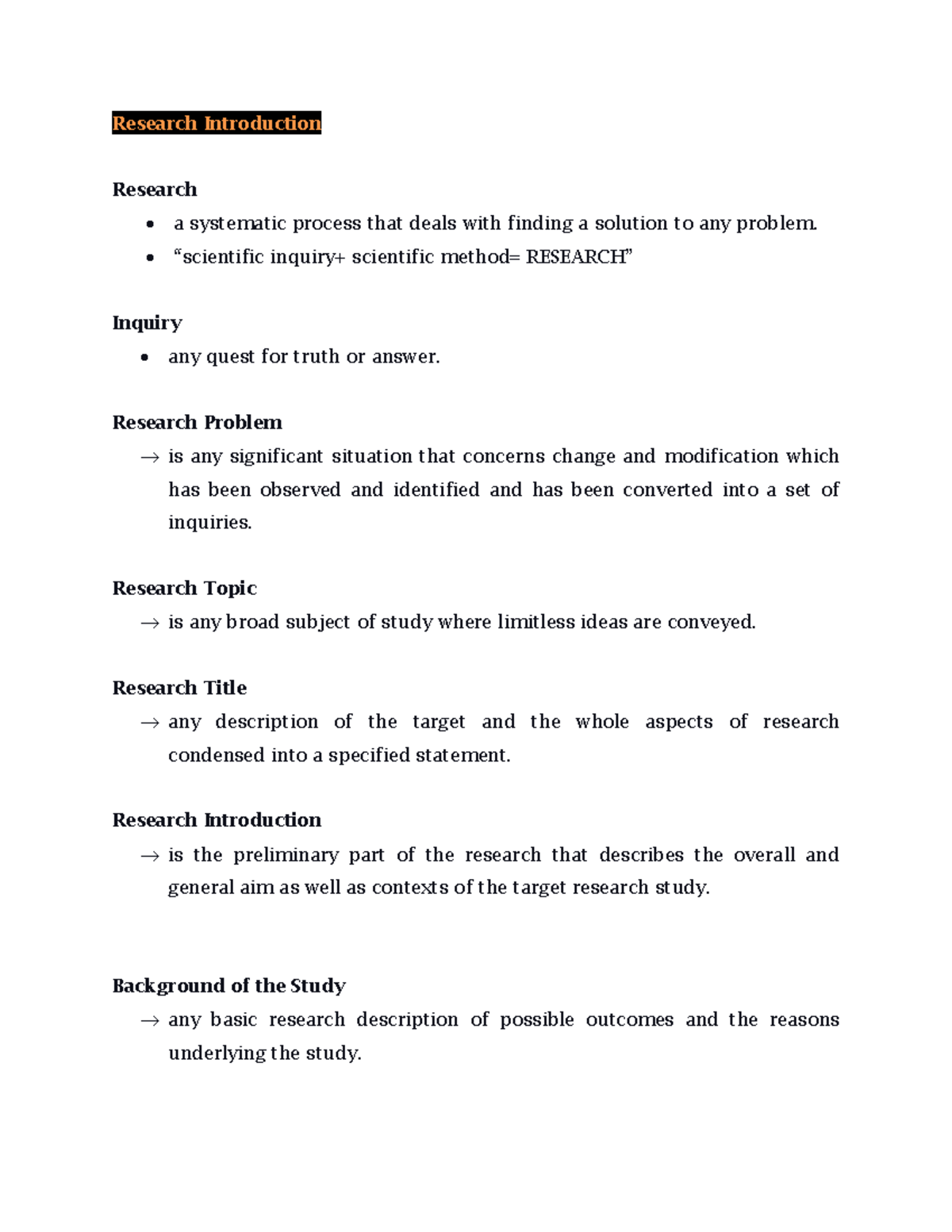 Lesson 1 - 4 Research Introduction - Research Introduction Research a ...