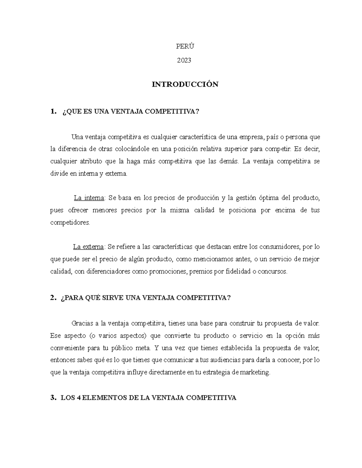 Monografía DE LAS Ventajas Competitivas EN EL Comercio Internacional Y ...