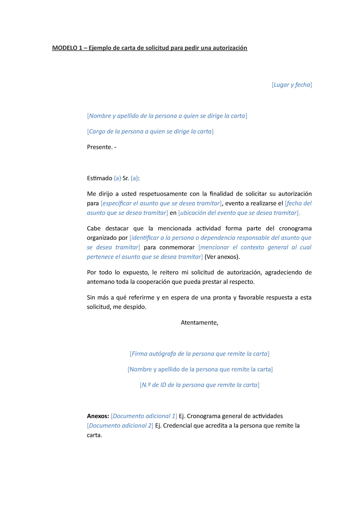 ejemolo de solicitud en pedido de trabajos de empresas - MODELO 1 – Ejemplo  de carta de solicitud - Studocu
