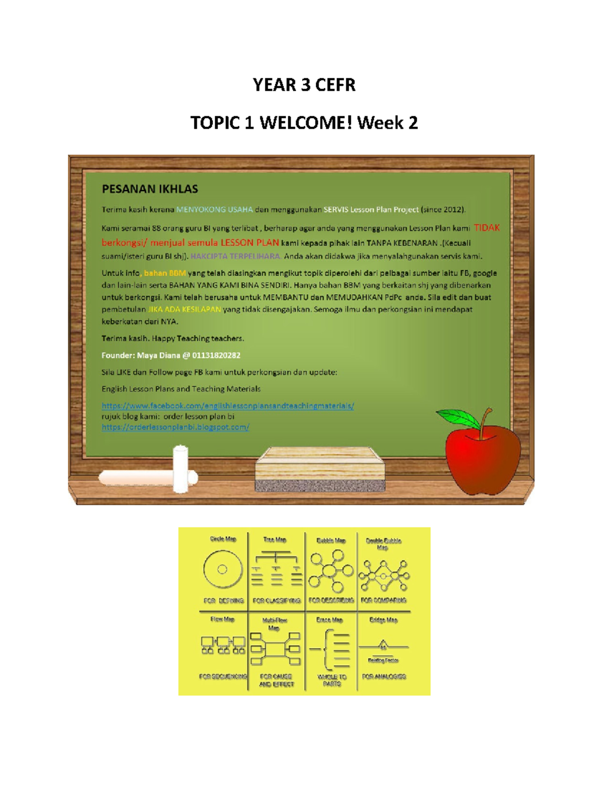 YEAR 3 CEFR WEEK 2 leson notes YEAR 3 CEFR TOPIC 1 Week 2
