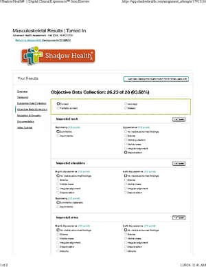 Neurological Objective Data Shadow Health - Neurological Results Turned ...