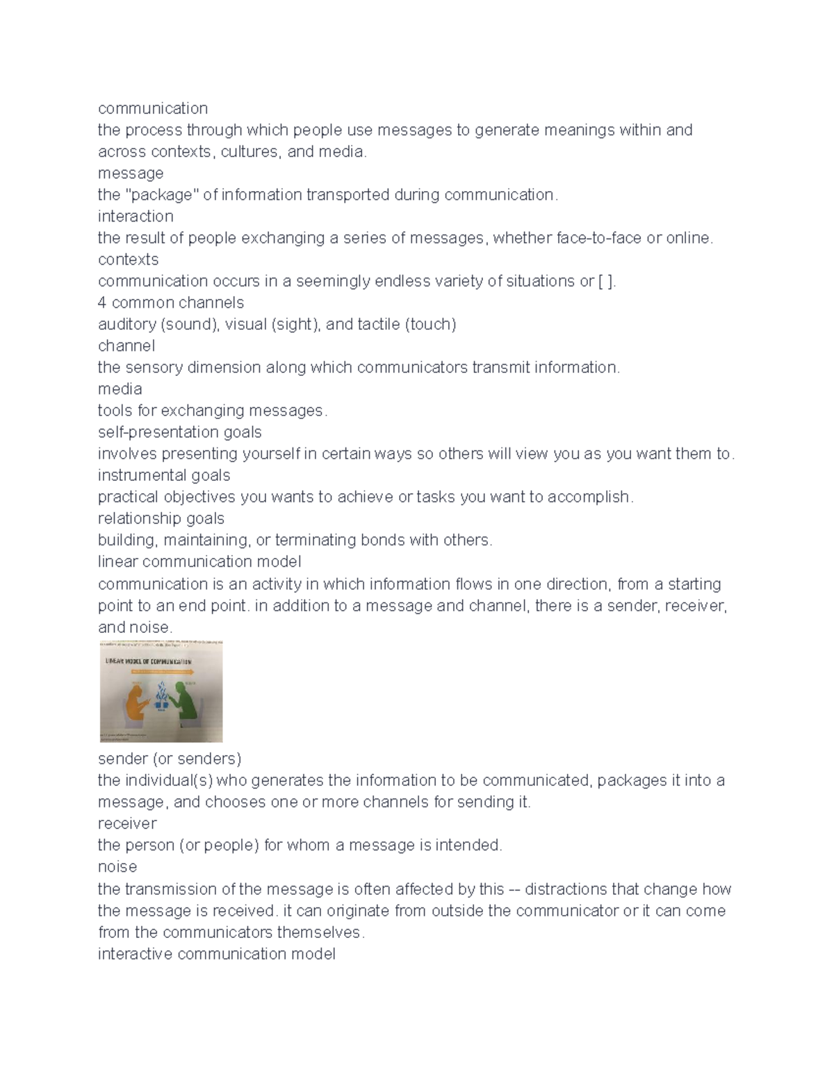 COMS 101 (15) - Lecture Notes - communication the process through which ...