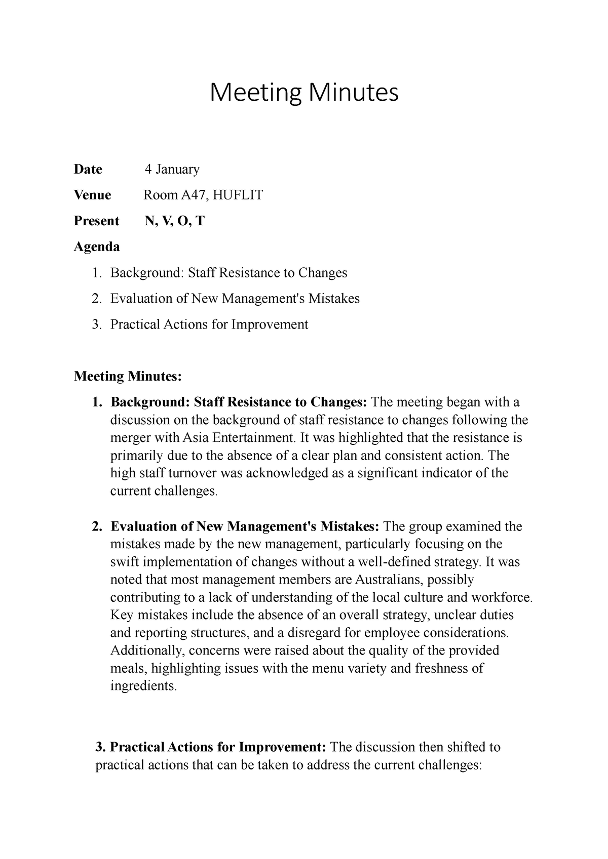 Market Leader - BT Moodle - Meeting Minutes Date 4 January Venue Room ...