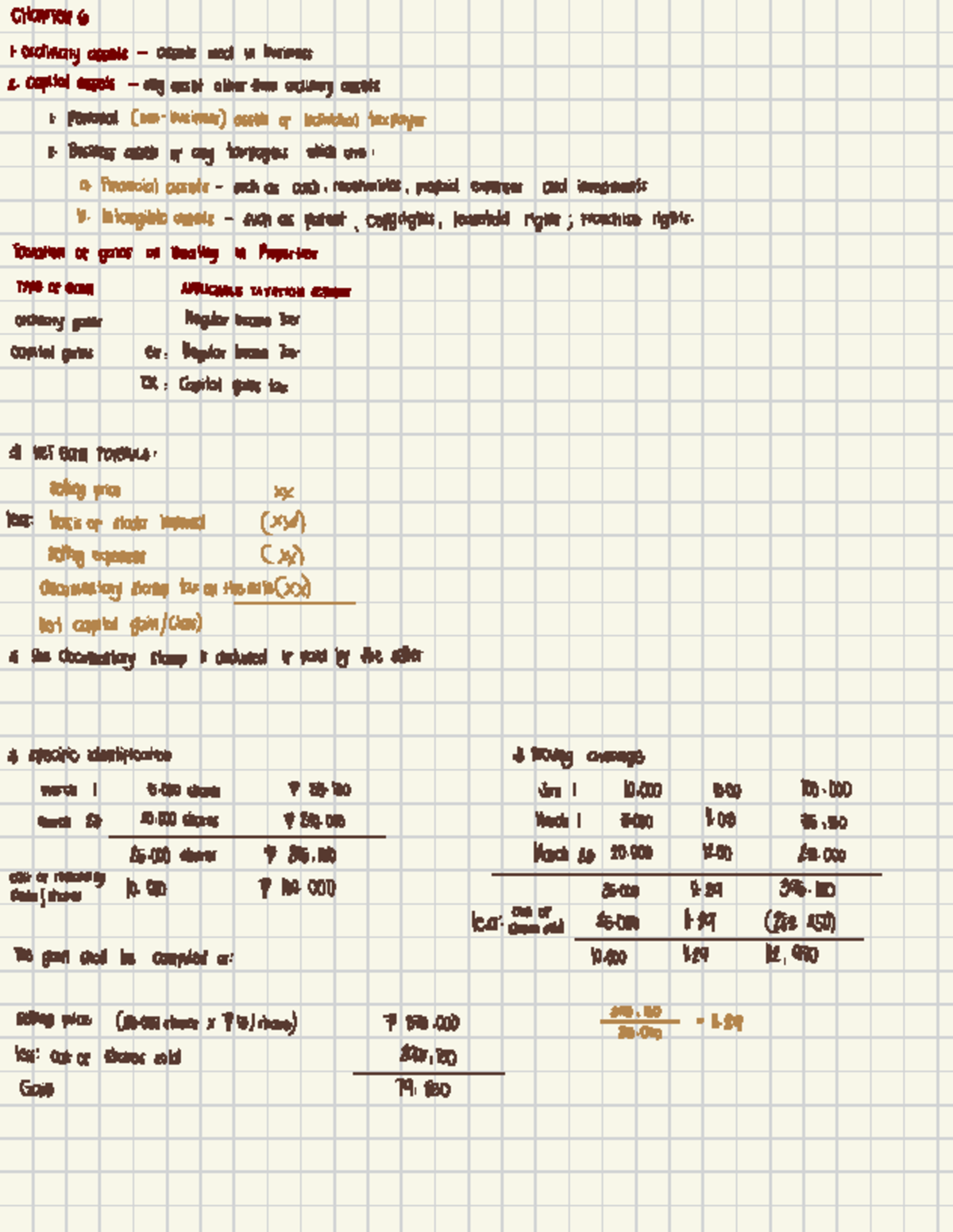 Untitled Notebook - lecture - CHAPTER 6 I Ordinary assets - assets used ...
