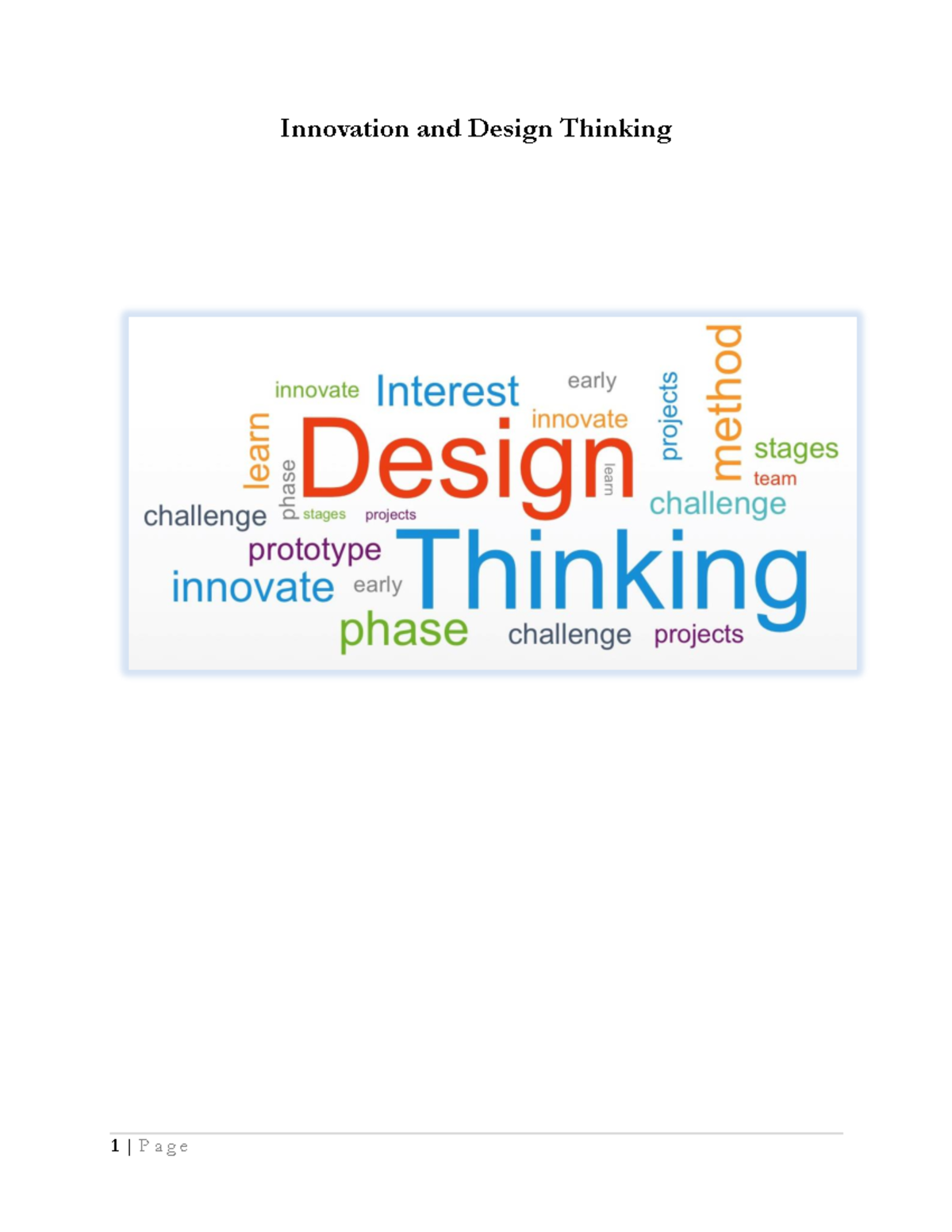 Idt 241007 103625 - Idt - Innovation and Design Thinking Table of ...
