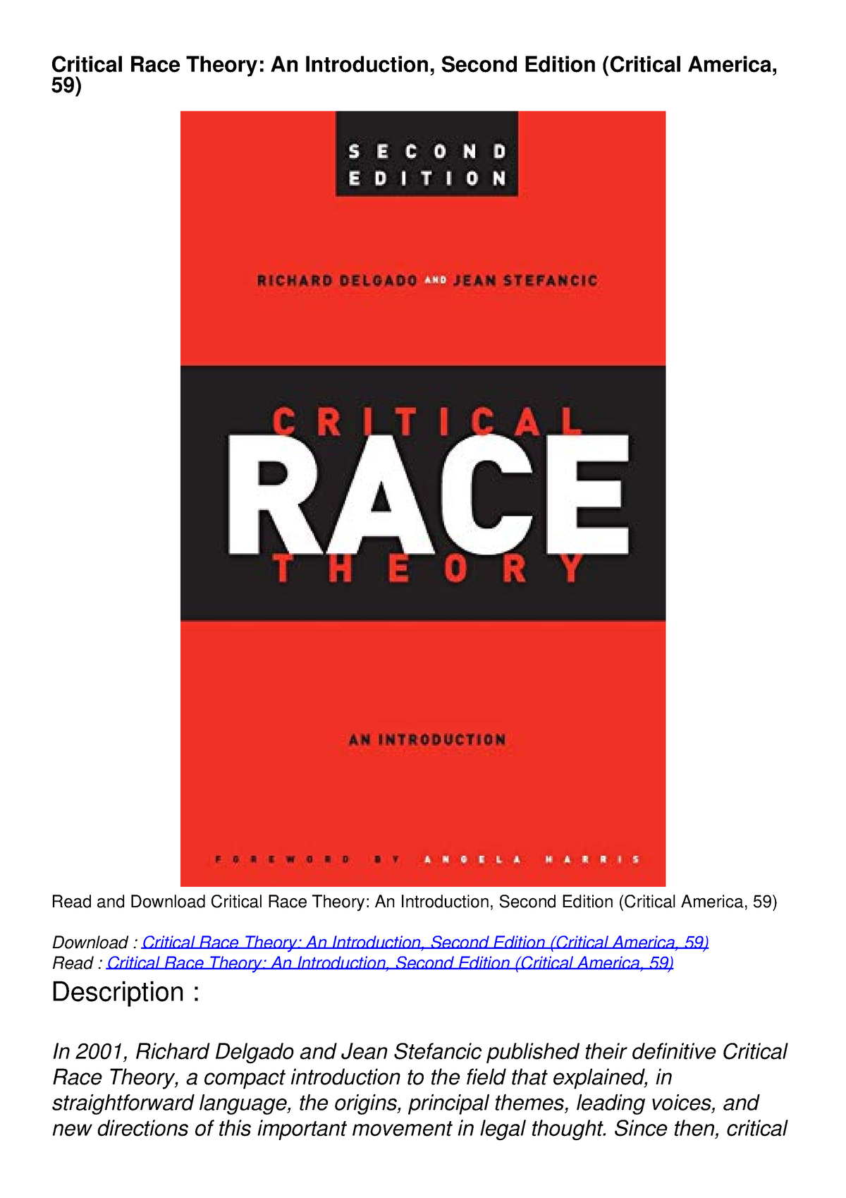 literature review on critical race theory