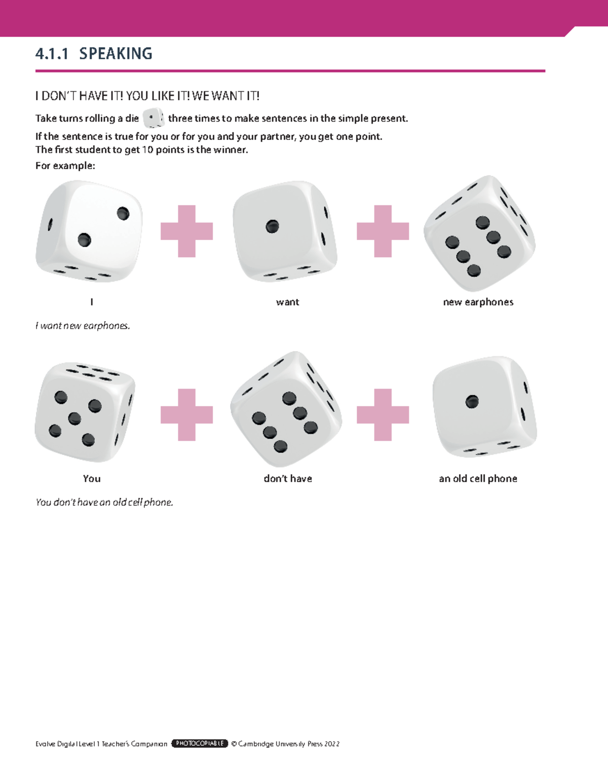 Evolve Digital Level 1 Worksheets 4.1 - I DON’T HAVE IT! YOU LIKE IT ...