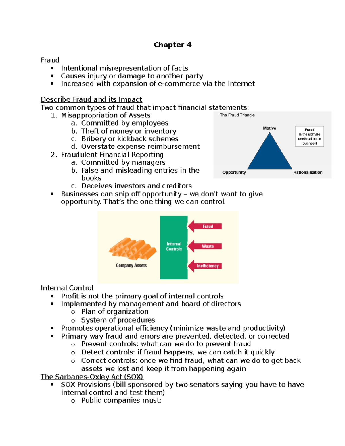 Chapter 4 - Fraud Lecture Notes - Chapter 4 Fraud Intentional ...