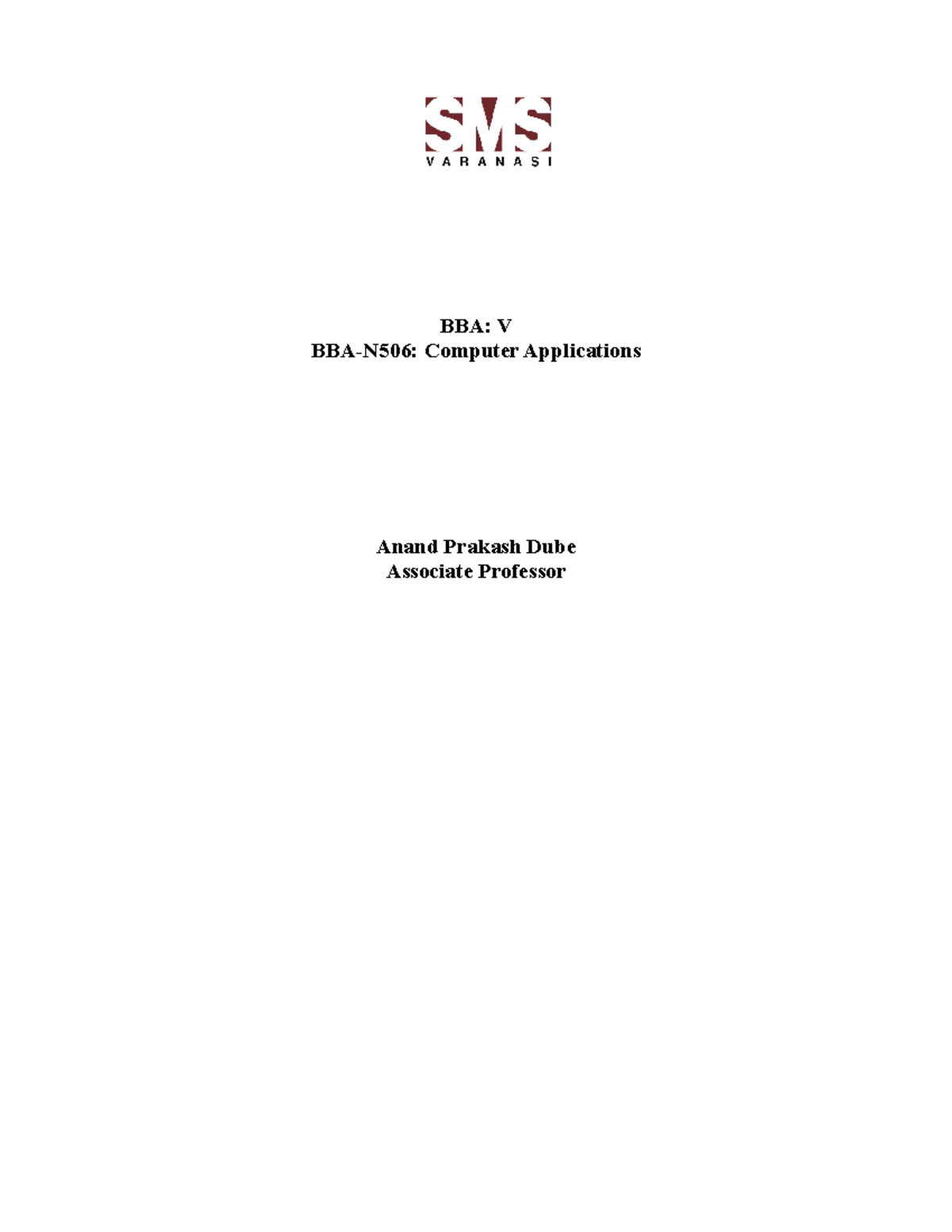 1. History and Characteristics of Computers - BBA: V BBA-N506: Computer ...