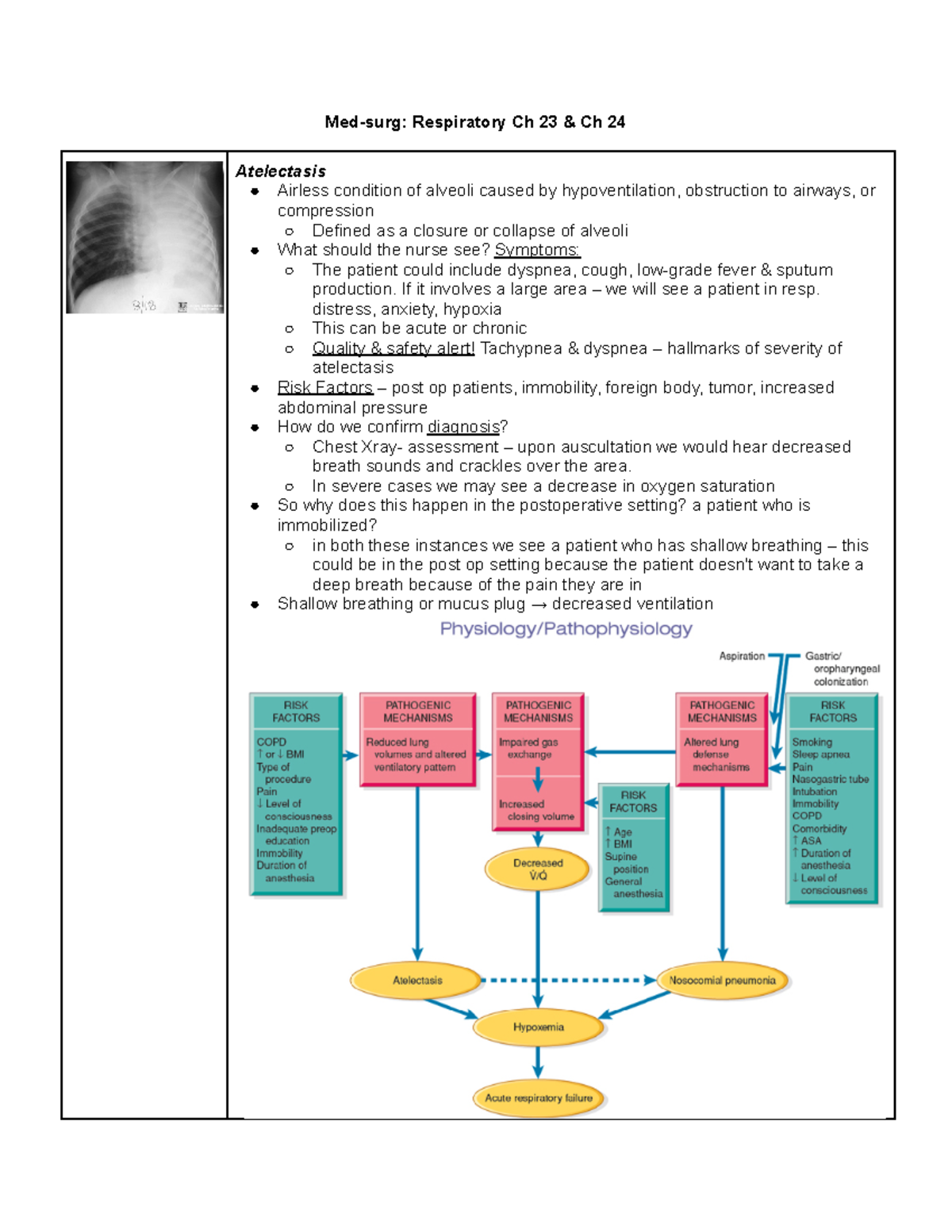 Medsurg Respiratory Ch 23 & Ch 24 Medsurg Respiratory Ch 23 & Ch