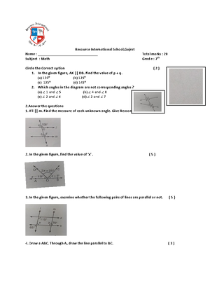 9th grade physics ch 3-1 test - Resource International School,Gujrat ...