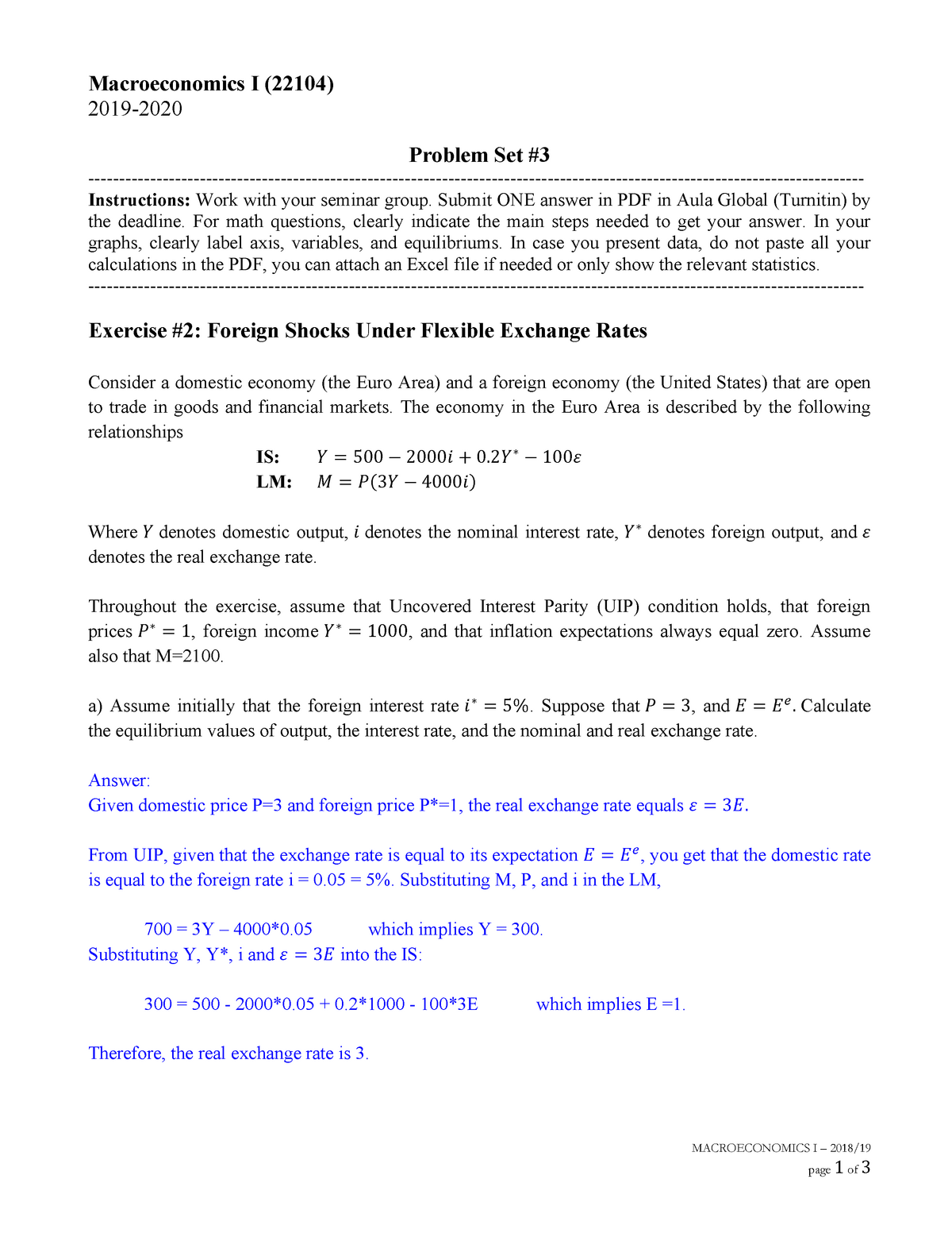 Macro Problem Set 3 299 Upf Studocu
