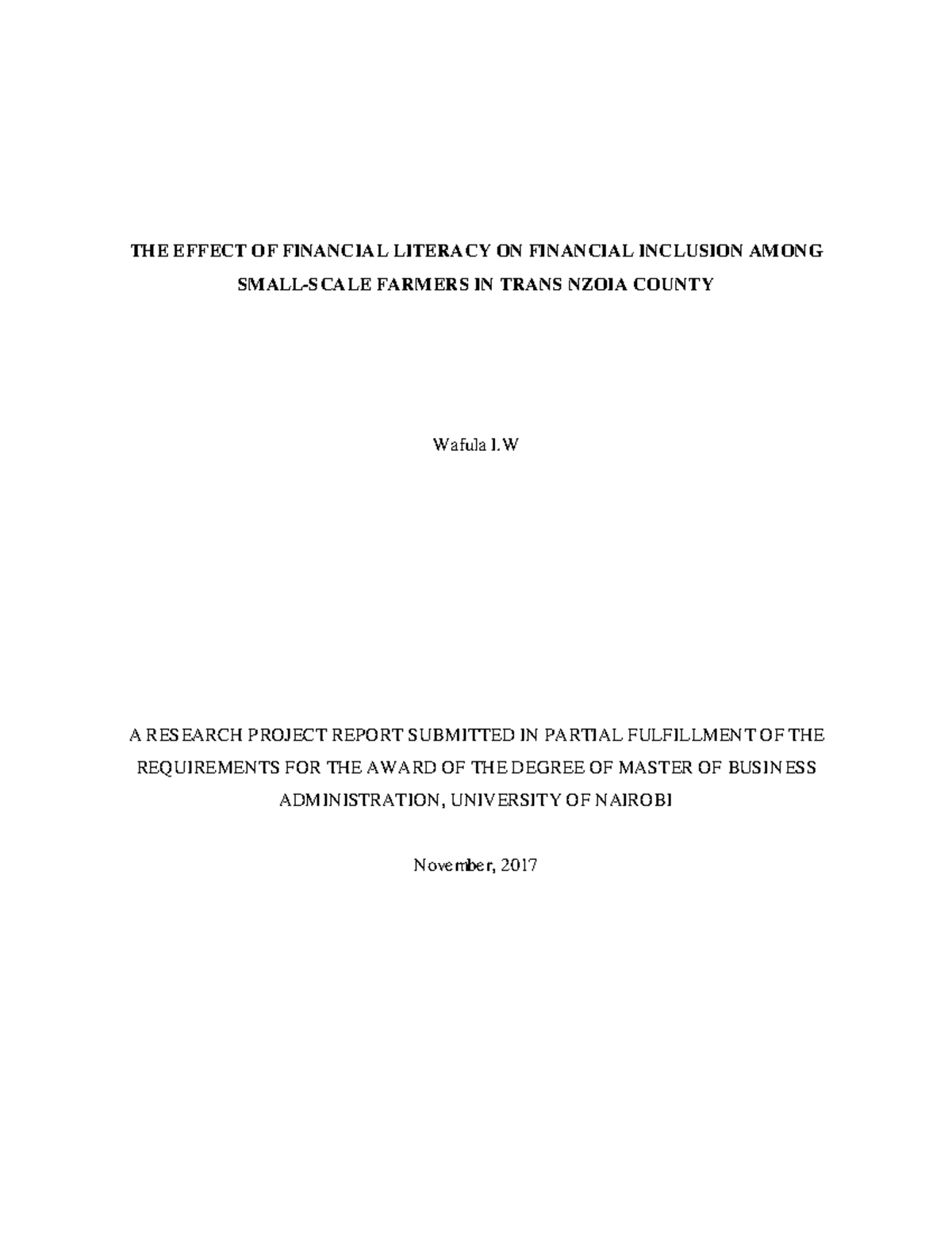 FL - Random - ####### THE EFFECT OF FINANCIAL LITERACY ON FINANCIAL ...