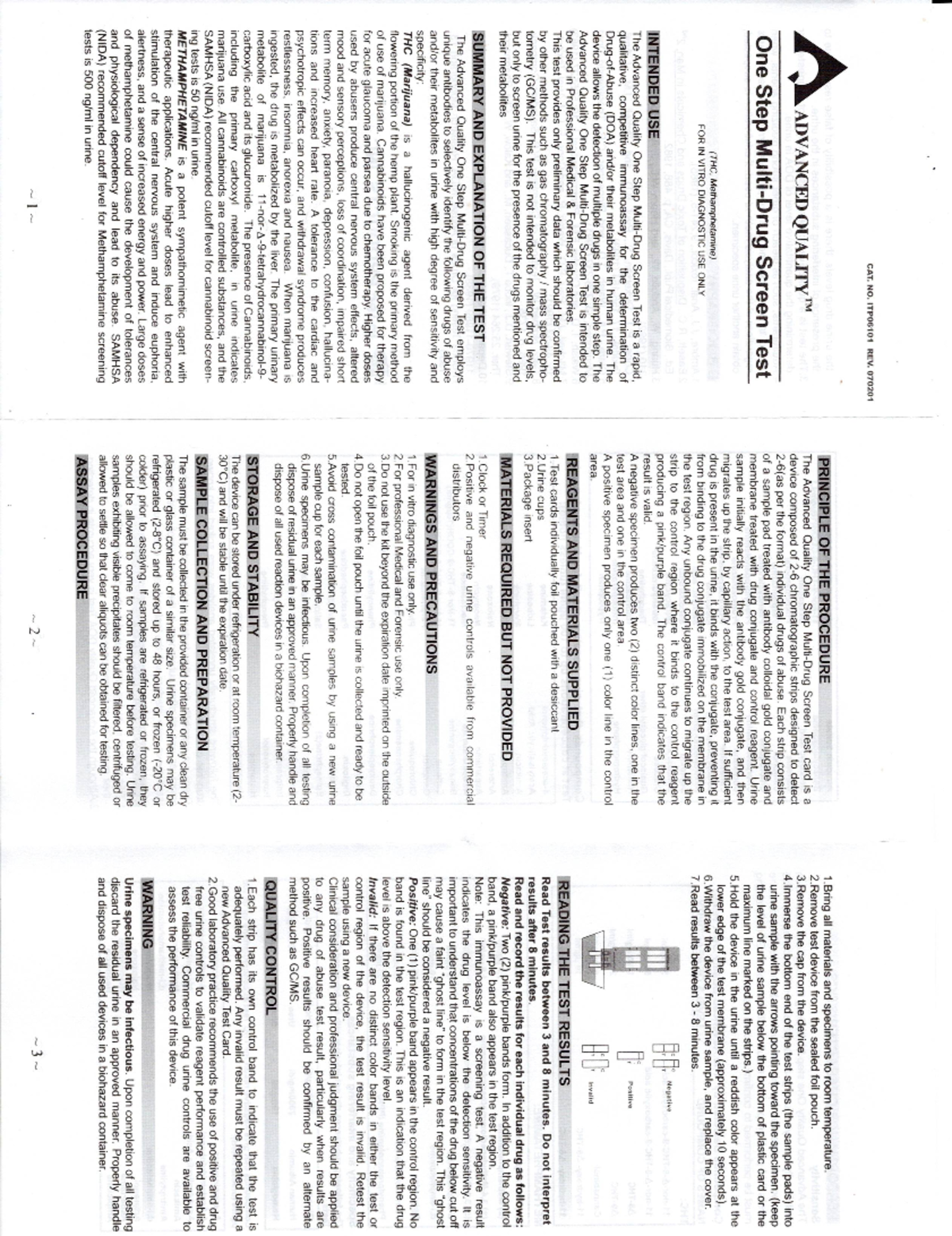 Multi Drug-test - Immunology and serology - Medical Technology - Studocu