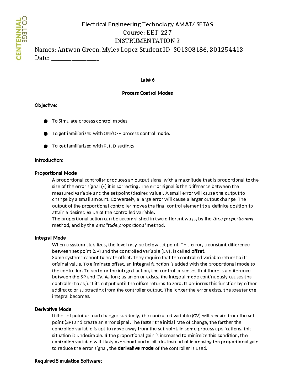 EET 227Lab 6 Done - LAB 6 - Electrical Engineering Technology AMAT ...