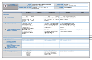 5. DLP- template gen math - Grades 11 DAILY LESSON LOG School ...