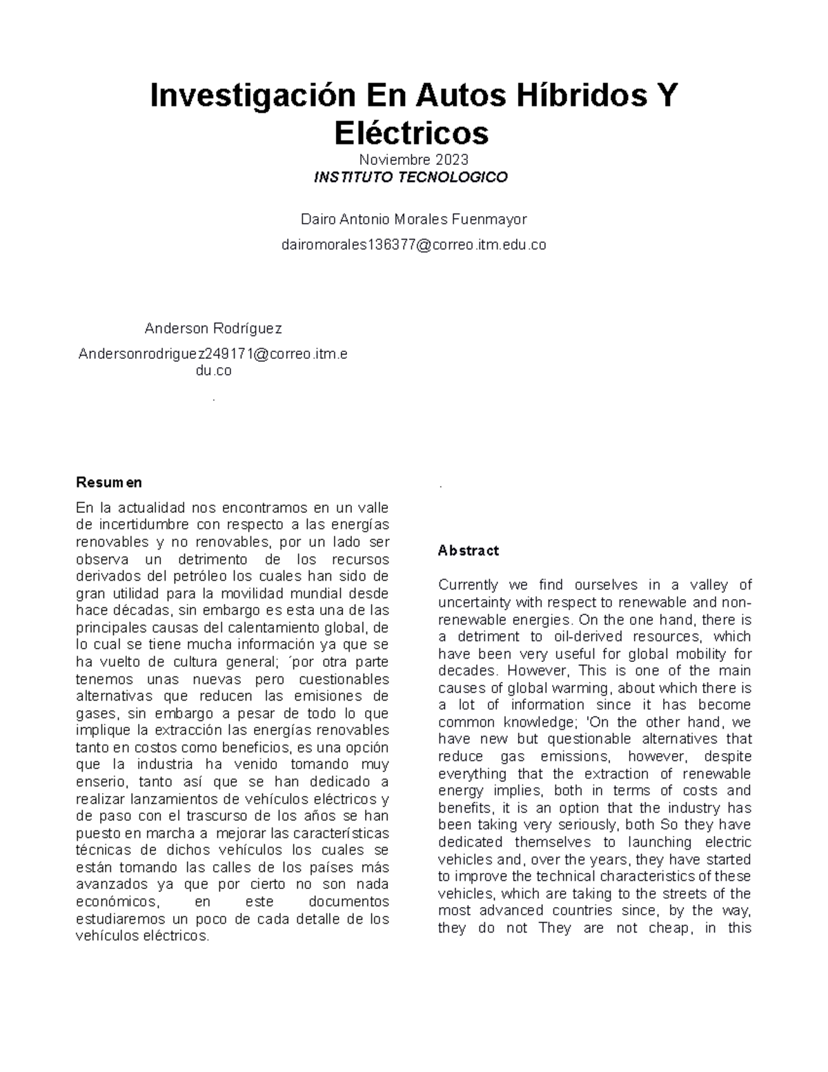 EP Autos Electricos - Investigación En Autos Híbridos Y Eléctricos ...