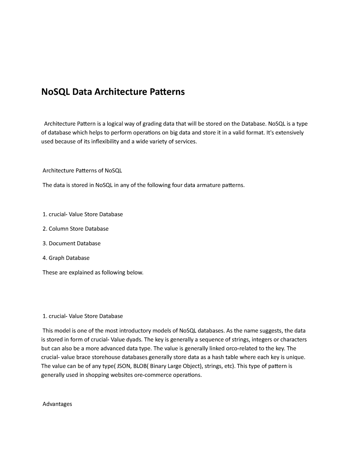 No SQL Data Architecture Patterns - NoSQL Data Architecture Patterns ...