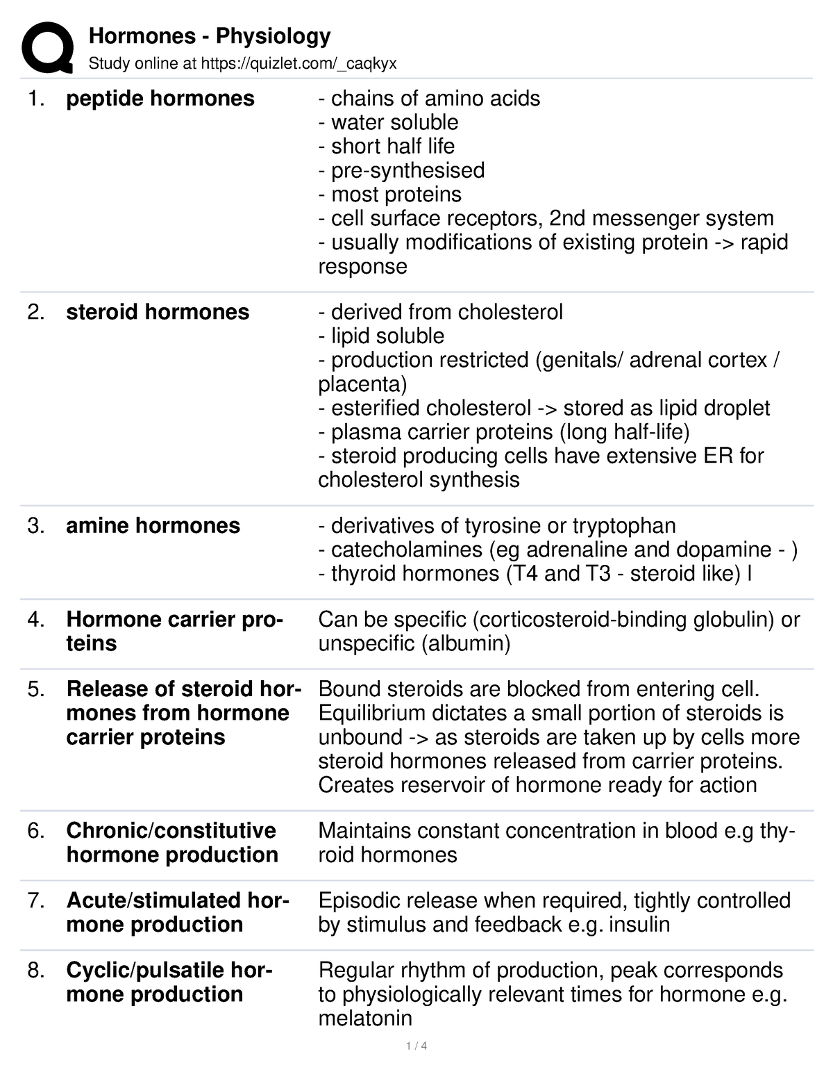 BI20B2 - Hormones - Physiology - Study Online At Quizlet/_caqkyx ...