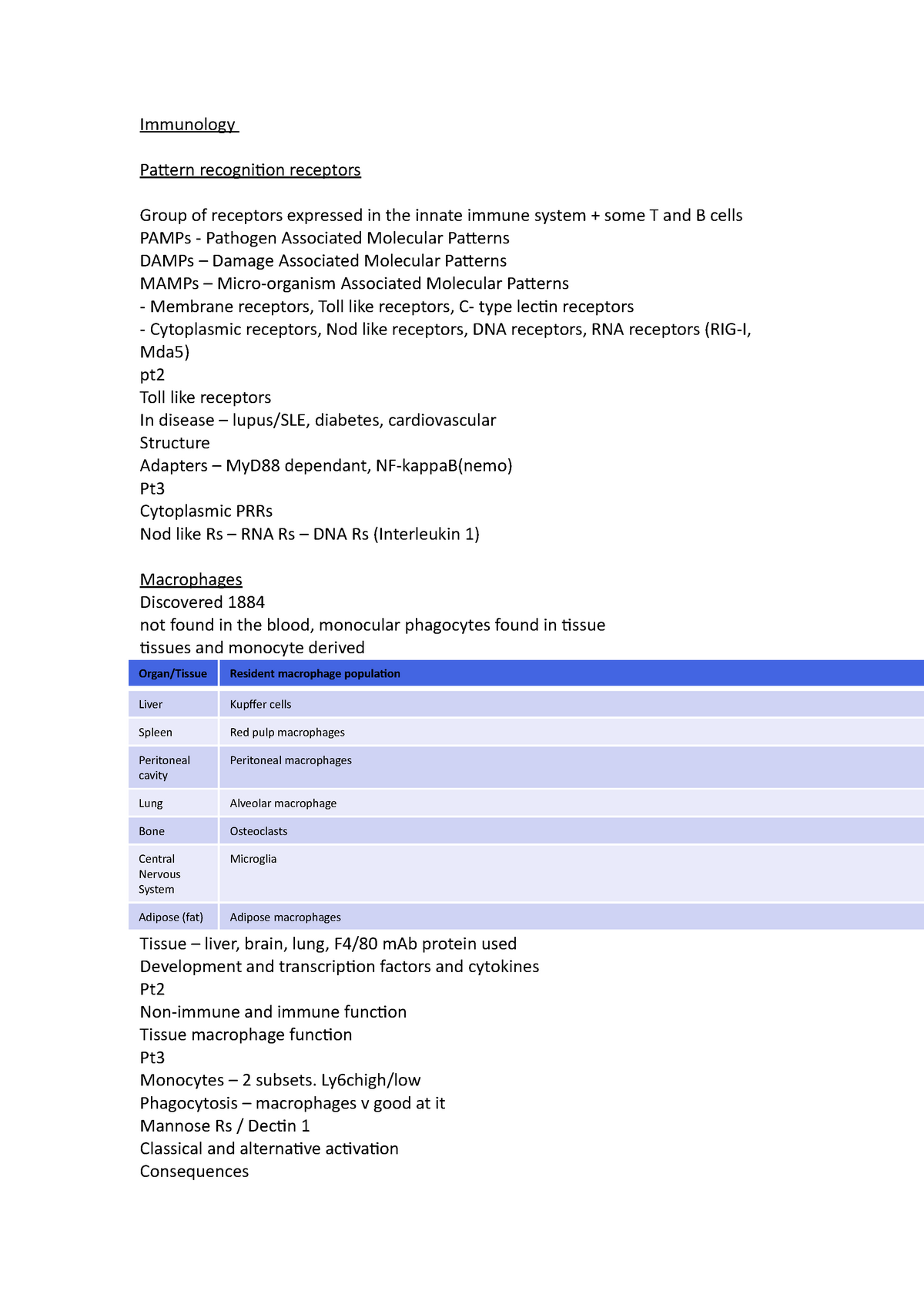 immunology-notes-immunology-pattern-recognition-receptors-group-of