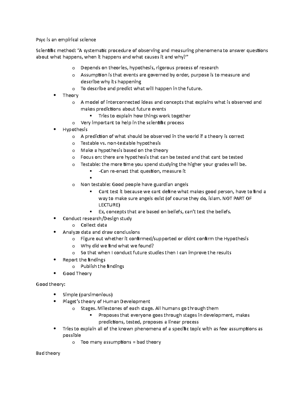 Lecture 2 which is about research methods - Psyc is an empirical ...