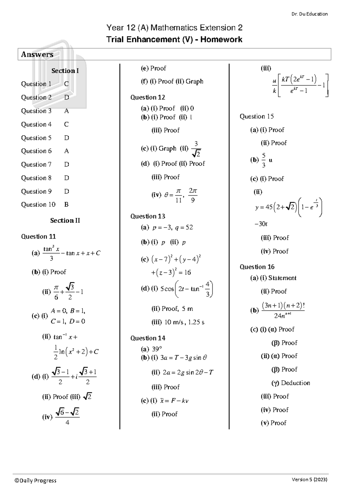 Trial 4u 6 hmw - du ans - Dr. Du Education ©Daily Progress Version 5 ...