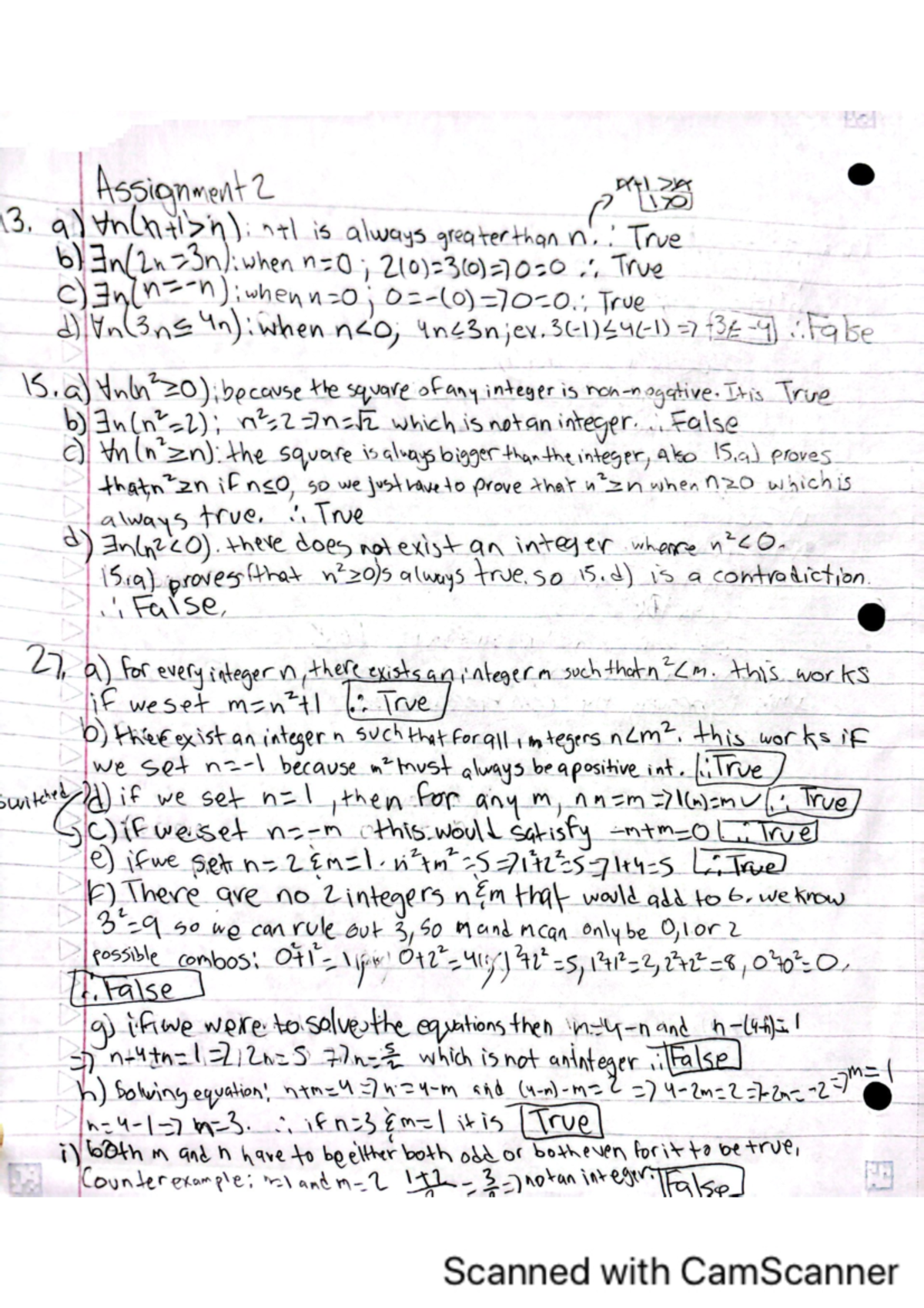 Proofs and Logic Assignment 2: Detailed Analysis and Solutions - 3. a ...