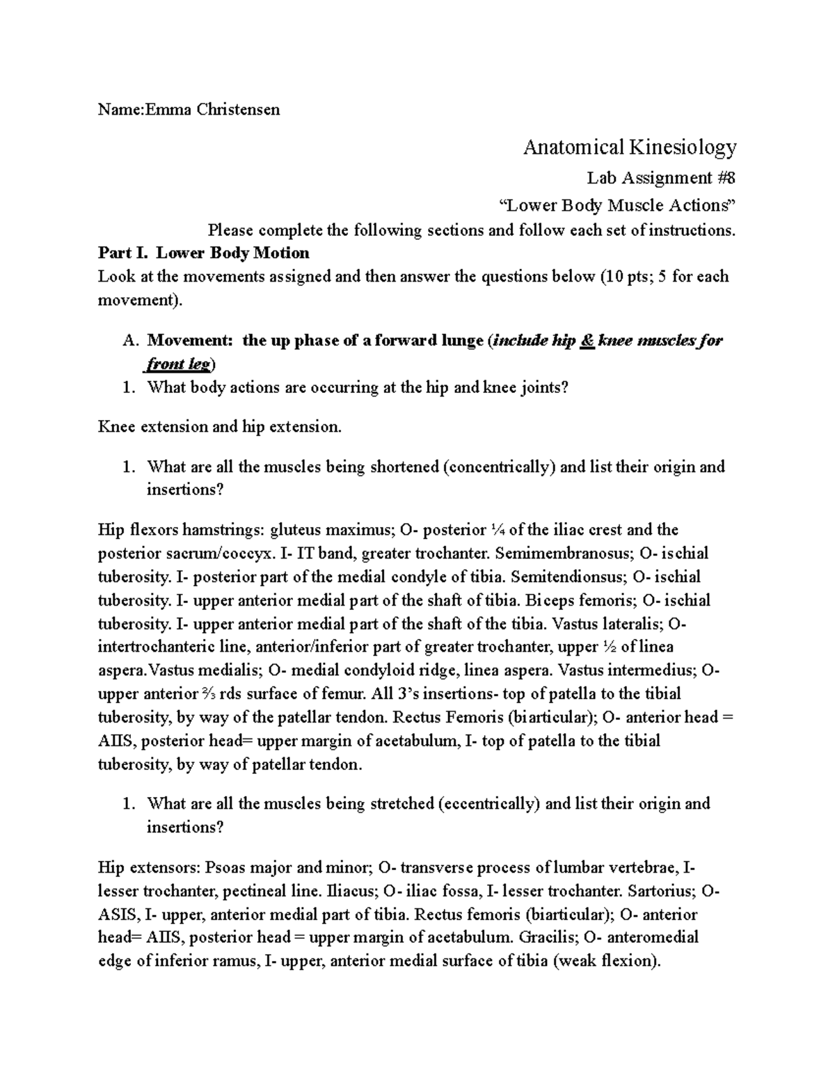 Lab 8 Google Docs USU Kinesiology Anatomy. Lab 8 with questions and