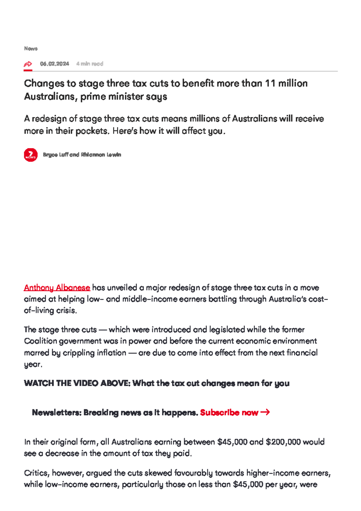 Stage three tax cuts explained How much low-to-middle-income earners ...