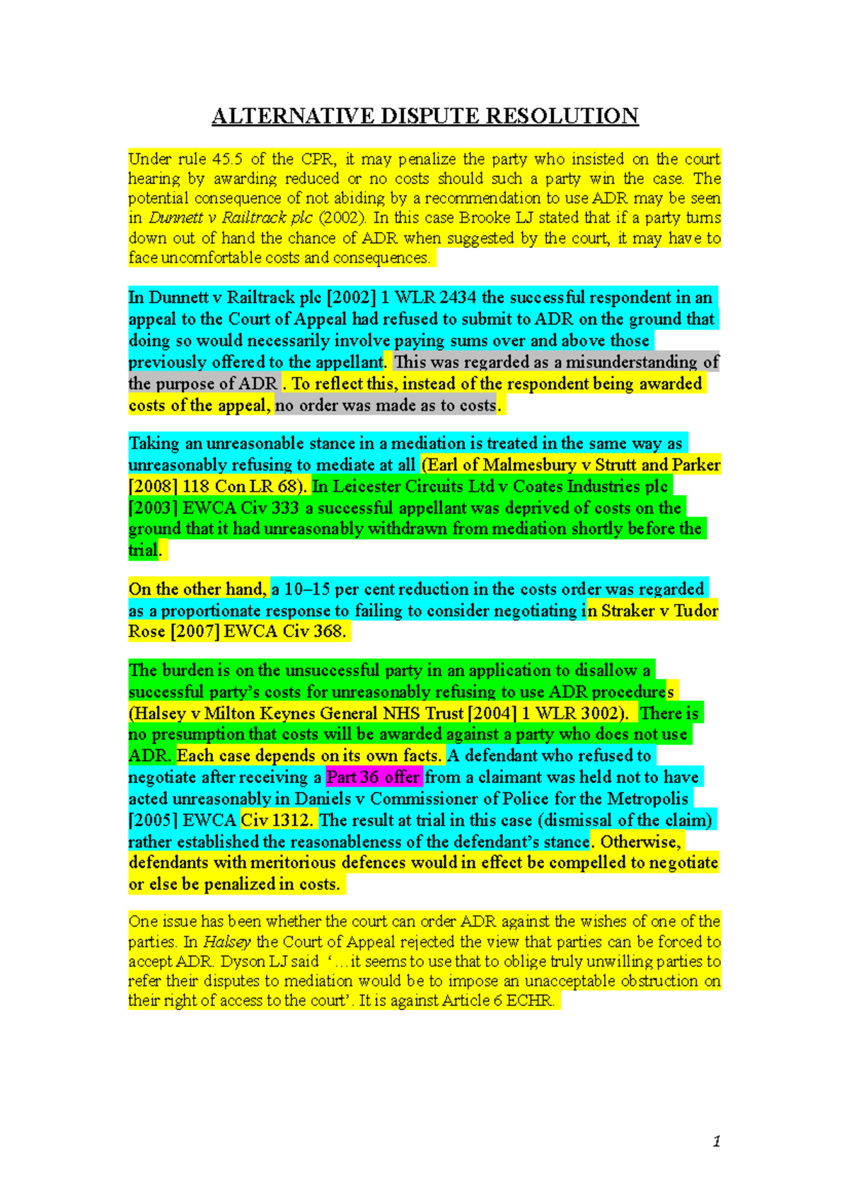 Chapter 10. ADR - Adr - ALTERNATIVE DISPUTE RESOLUTION Under Rule 45 Of ...