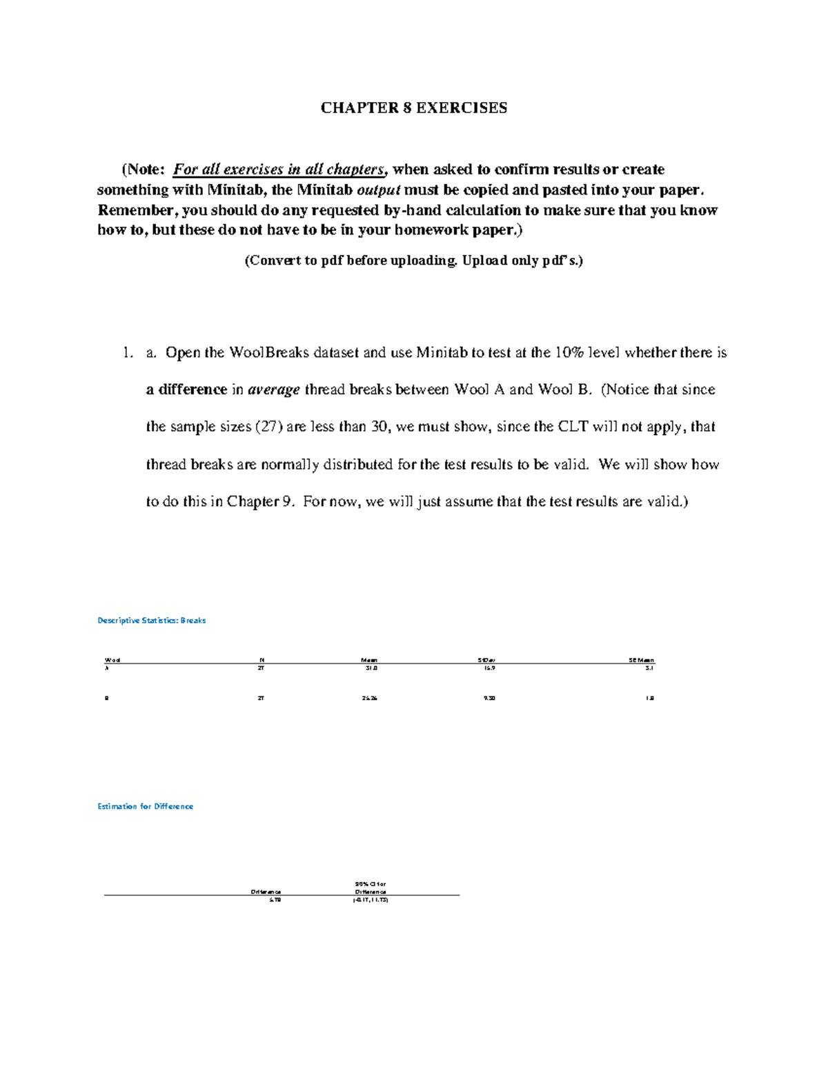Summer 22 Chapter 8 Exs - Practice exercises. - CHAPTER 8 EXERCISES ...
